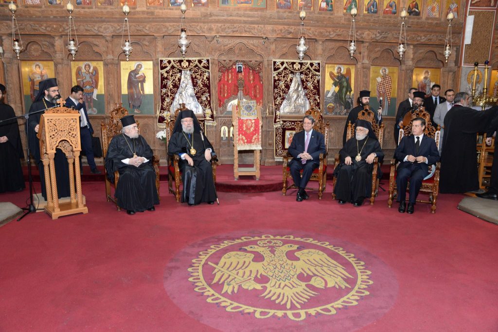 a1 exclusive, archbishop, Holy Diocese of Constantia-Ammochostos, Nea Famochostos, Nikos Anastasiadis, President of the Republic