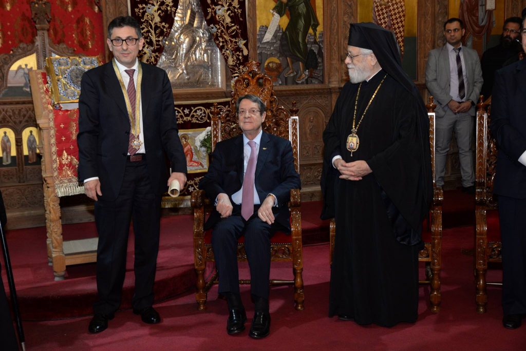 a9 exclusive, archbishop, Holy Diocese of Constantia-Ammochostos, Nea Famochostos, Nikos Anastasiadis, President of the Republic