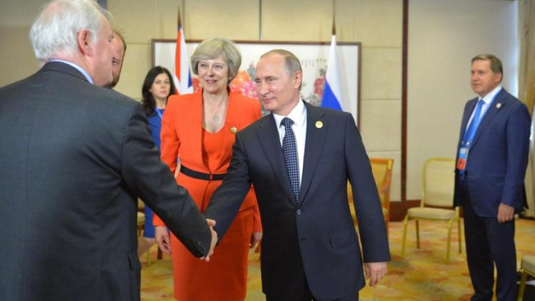 vladimir putin and theresa may 2016 09 04 01 Vladimir Putin, Britain, Russia, Theresa May