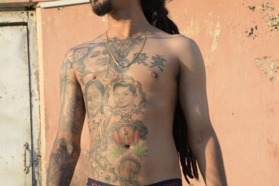 The man who has tattooed 442 company logos
