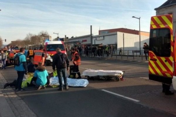 France: Vehicle crashes into 'yellow vests'