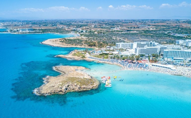 Cyprus Ayianapa Nissi beach Nea Famagusta, Hotels
