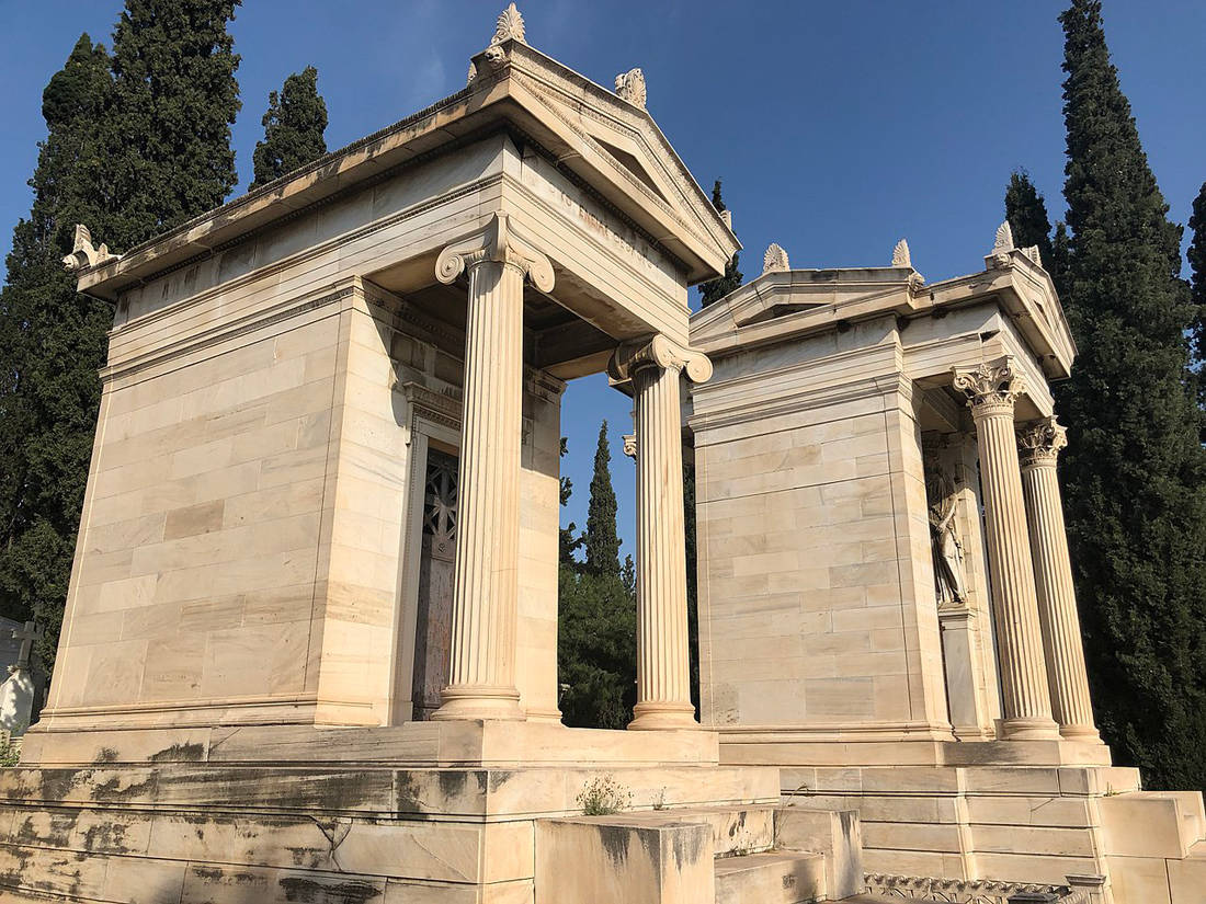nektrkorosp2 First Cemetery of Athens, Architecture, Giannouli Halepa, sculptures, sculptures, Sculpture, Ernest Ziller, Monuments