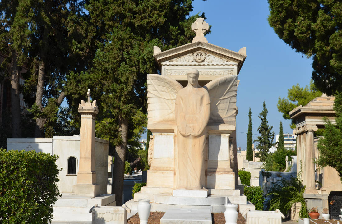 nektrkorosp3 First Cemetery of Athens, Architecture, Giannouli Halepa, sculptures, sculptures, Sculpture, Ernest Ziller, Monuments