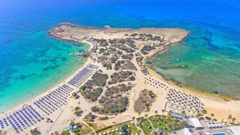 Macronissos Beach Ayia Napa Cyprus Index 16x9 081 Bird View