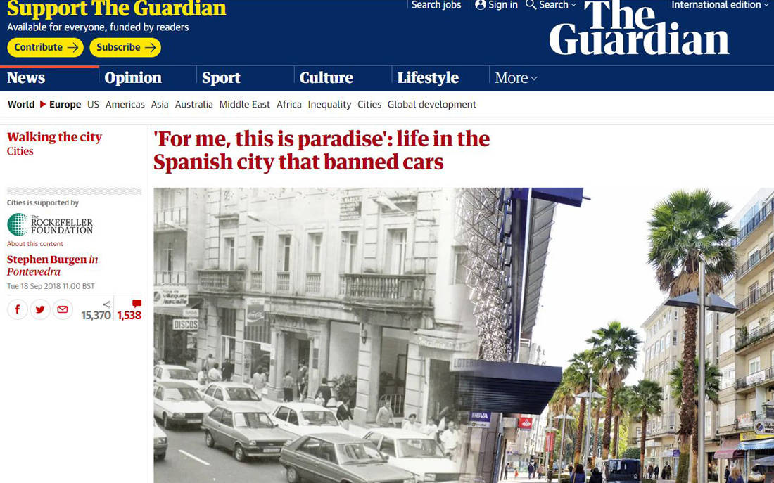 pontevedra2 traffic ban, CARS, Galicia, MAYOR, Spain, traffic, pedestrian, CITY