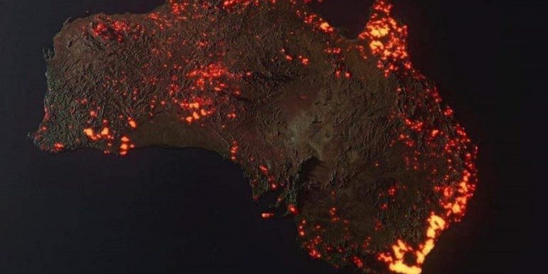 b3a7c87a6e03cca0eb398d3e82616523 Αυστραλία, εικόνες από δορυφόρο, Πυρκαγιές, φυσική καταστροφή