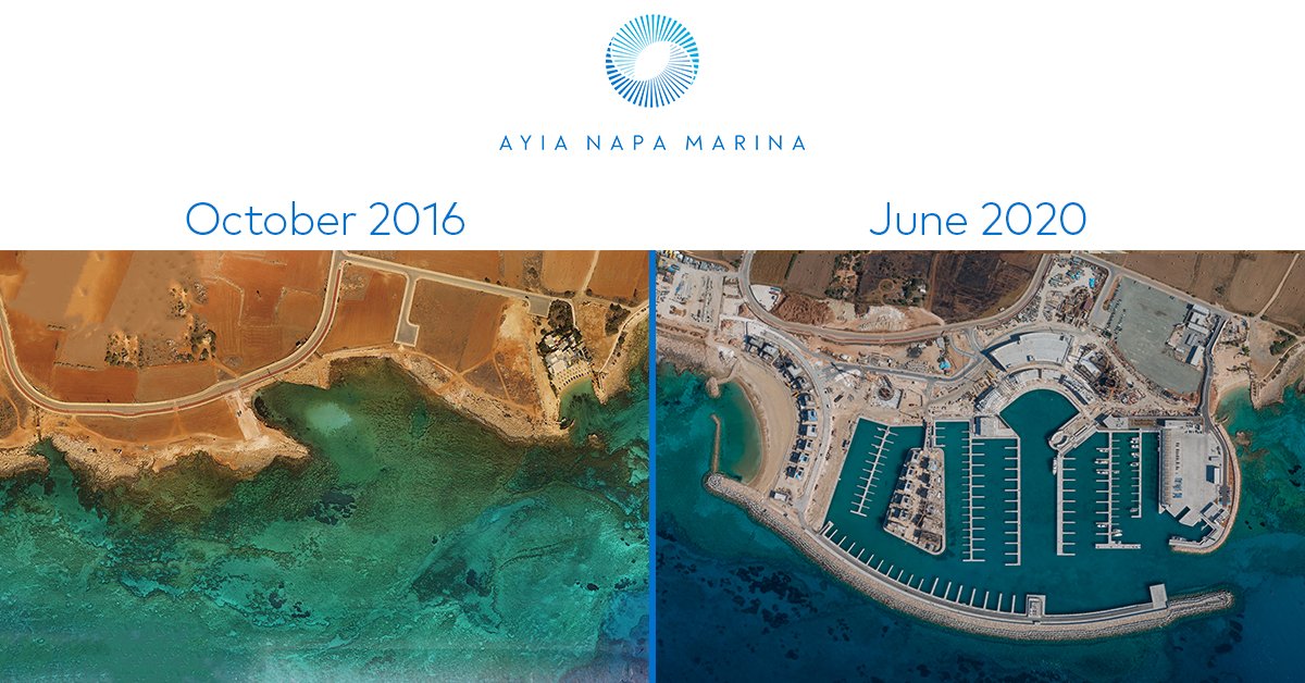 COMPARISON 2016 JUNE 2020 AyiaNapaMarina, exclusive, Development Projects, Ayia Napa Marina