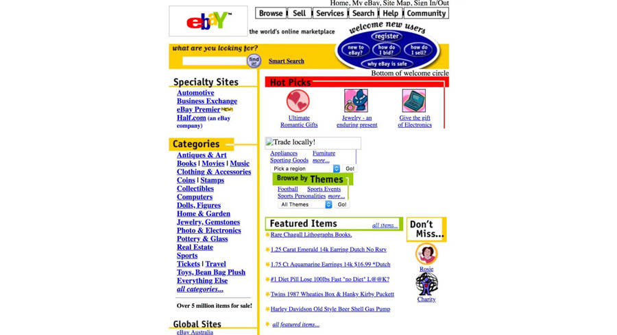 4 ebay Internet, ιστοσελίδες
