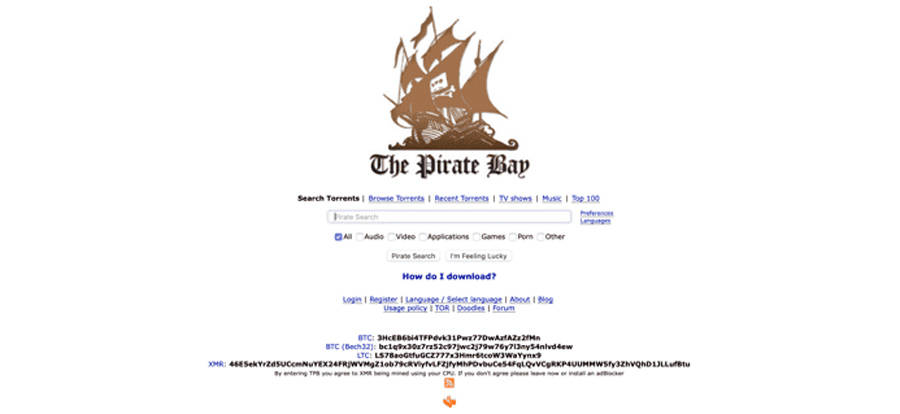 88 piratebay Internet, ιστοσελίδες
