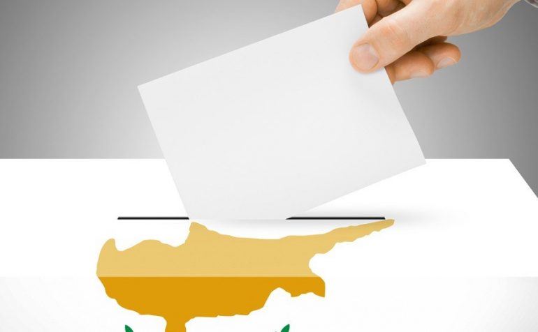 Ballot box painted into national flag colors Cyprus exclusive, PARLIAMENTARY ELECTIONS
