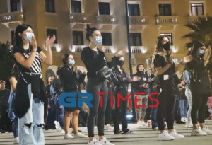 συγκεντρωση αριστοτελους υμνος κυπρος Διαμαρτυρία για Βαρώσια, Φοιτητές Θεσσαλονίκη
