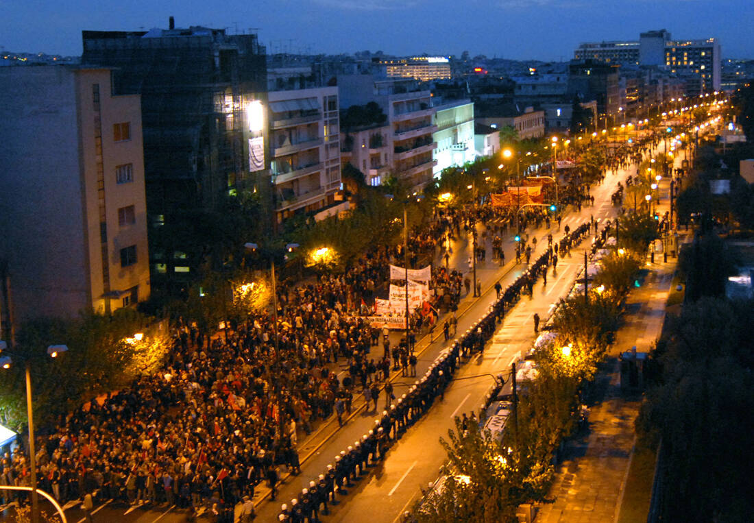 2007 17 November Polytechnic, anti-authoritarians, EPISODES, anniversary of Polytechnic, MAT, Polytechnic, marches
