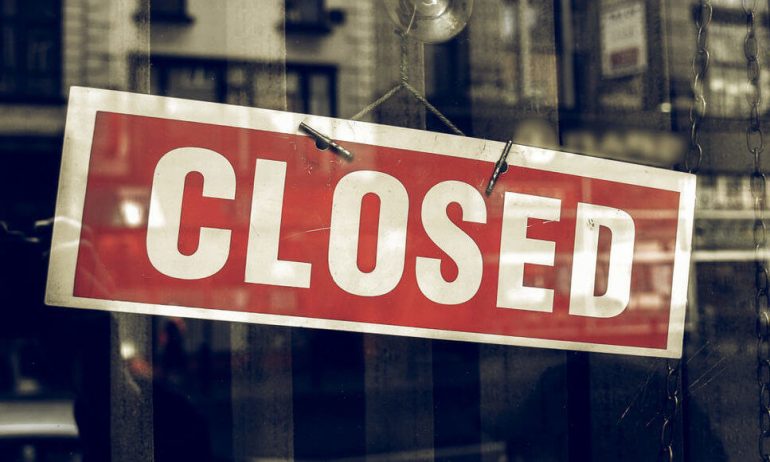 closed sign hotel door due to covid lockdown Coronavirus, exclusive, Hotels
