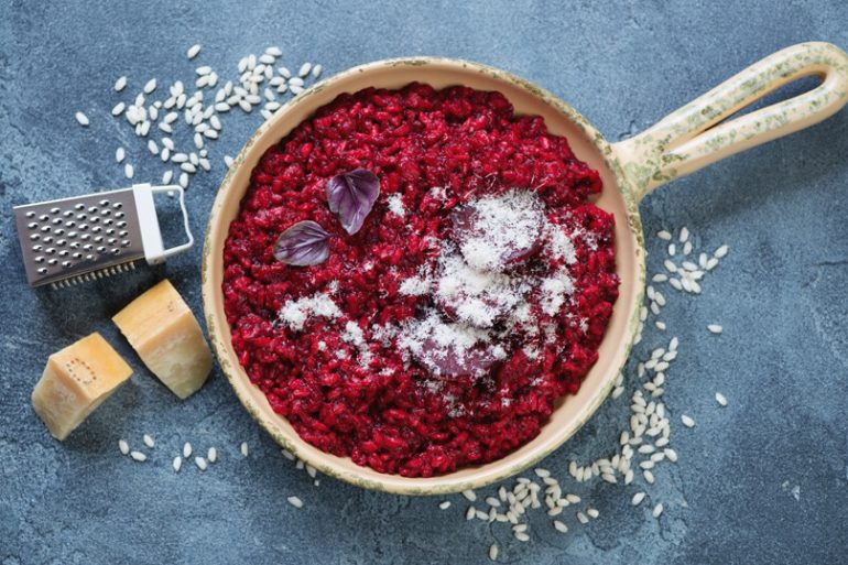 beetroot risotto and grated parmesan Recipes