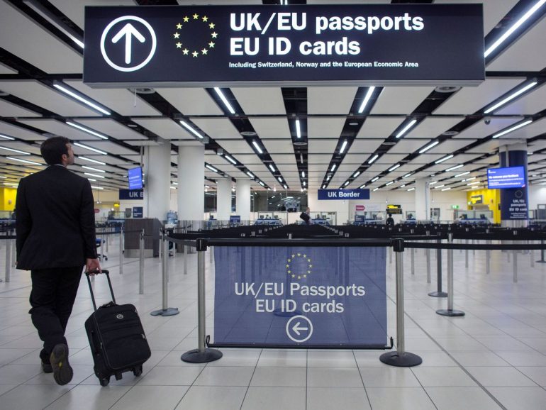 0 Passport control at Gatwick Airport UNITED KINGDOM