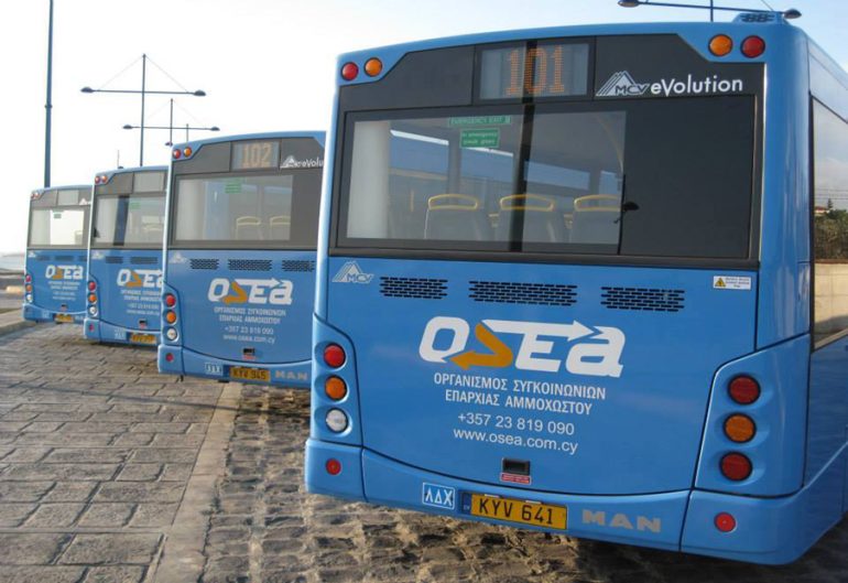 osea1 exclusive, intercity buses, Announcement, public transport, Famagusta District Transport Organization, OSEA