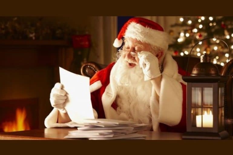 Санта-письмо Деду Морозу, буквы