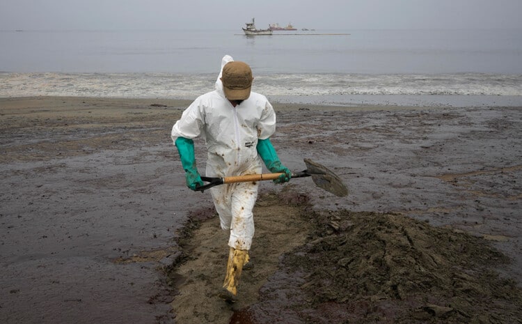 Oil spill in Peru