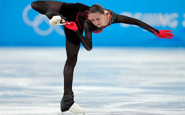 The 15-year-old Russian athlete Kamia Valieva