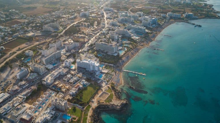 Luftbild Sunrise Strand Protaras Zypern 41913635070 эксклюзив, Девелоперские проекты, Строительство гостиниц, Отели