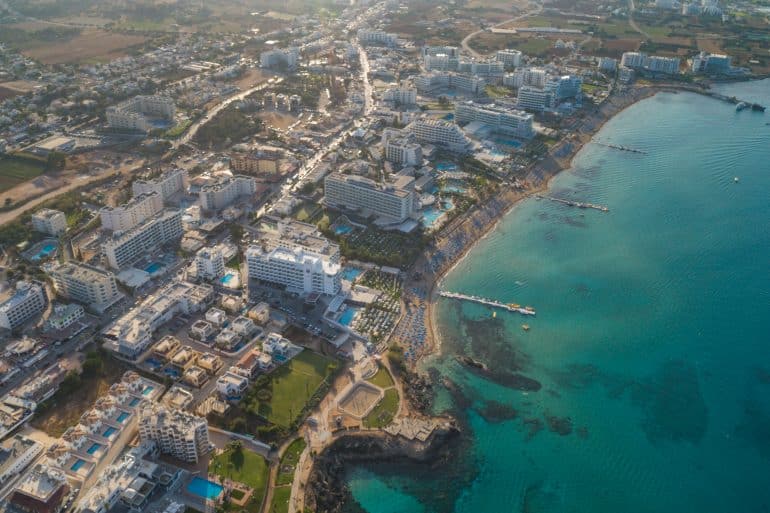 Luftbild Sunrise Strand Protaras Cyprus 41913635070 Проекты развития