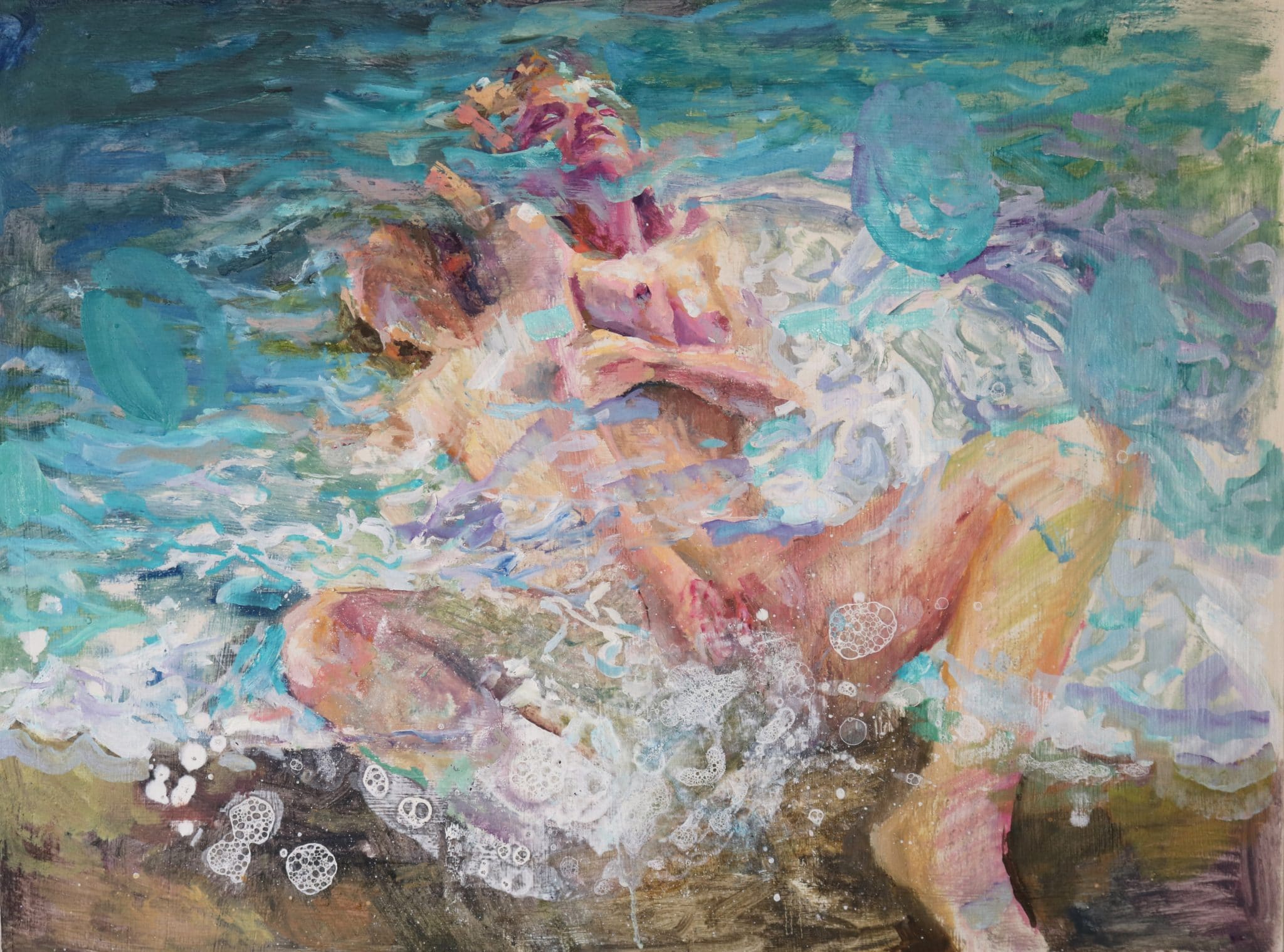 Taste of the ocean oil on canvas 60x80cm 2021 scaled painting, Styliana Katsiari